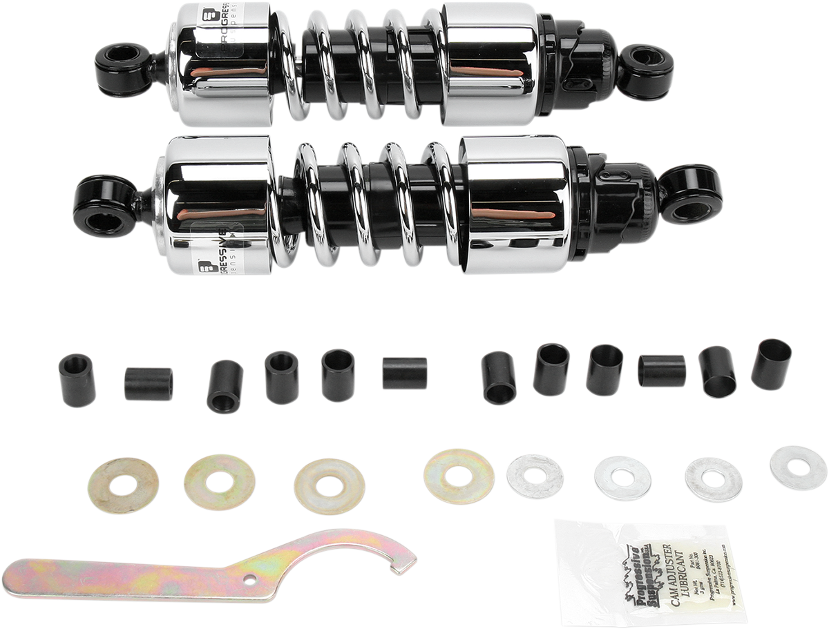 412 Cruiser Series Shocks - Chrome - 11.5" - Standard