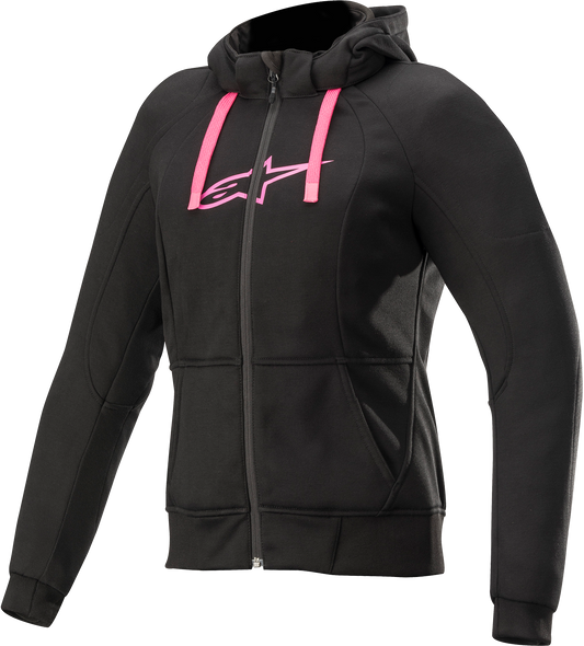 Women's Sport Jacket/Hoodie - Black/Pink- Small