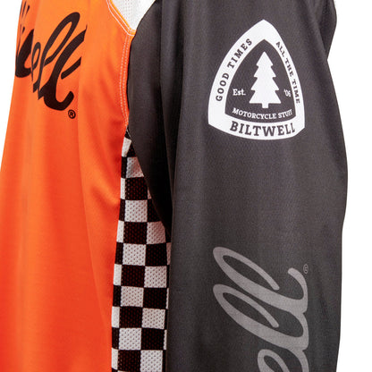 Moto Jersey Biltwell Good Times Naranja/Negro/Blanco