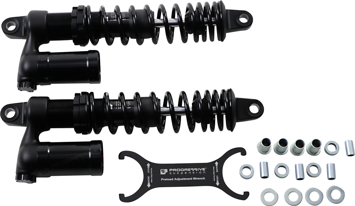 970 Series Piggyback Shocks - Gloss Black/Matte Black - 14.00"