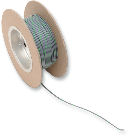 100' Wire Spool - 18 Gauge - Gray/Green