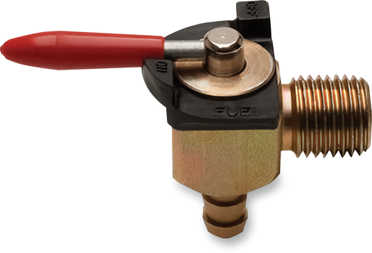 90 Degree Fuel Valve - 1/4" NPT - 1/4" Barb