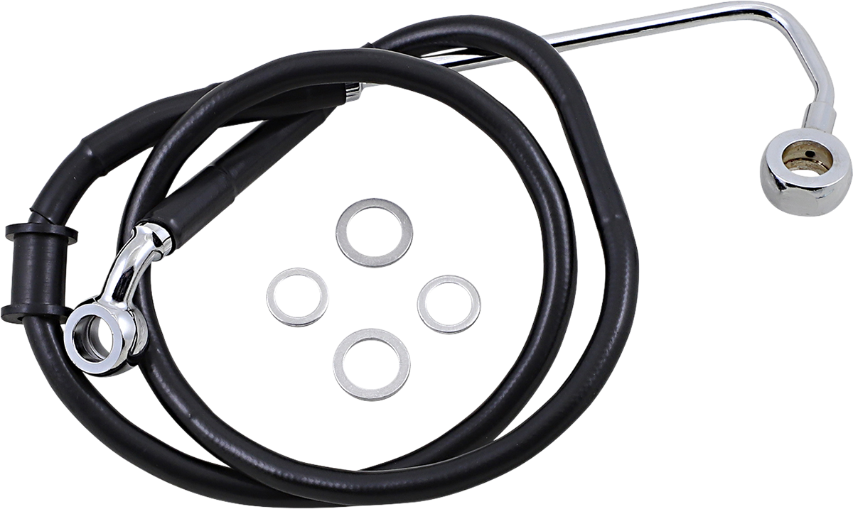 Brake Line - +2" - Black - '15-'17 Softail