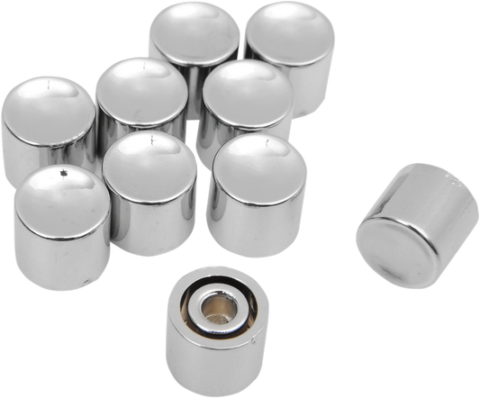 Chrome Long Turn Signal Button Cap