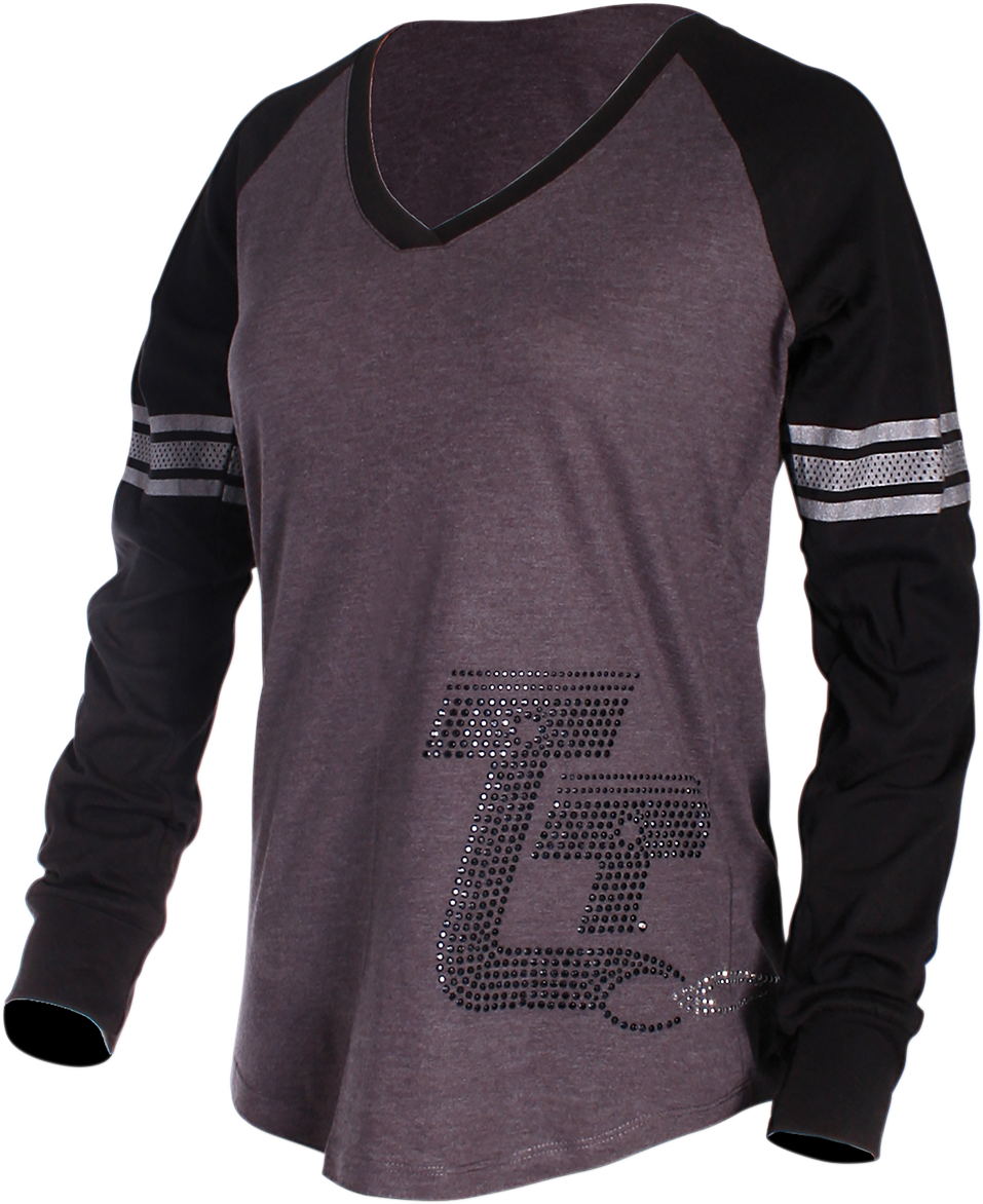 Women's T-Shirt - Gray/Black - Medium