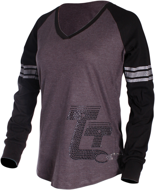 Women's T-Shirt - Gray/Black - Medium