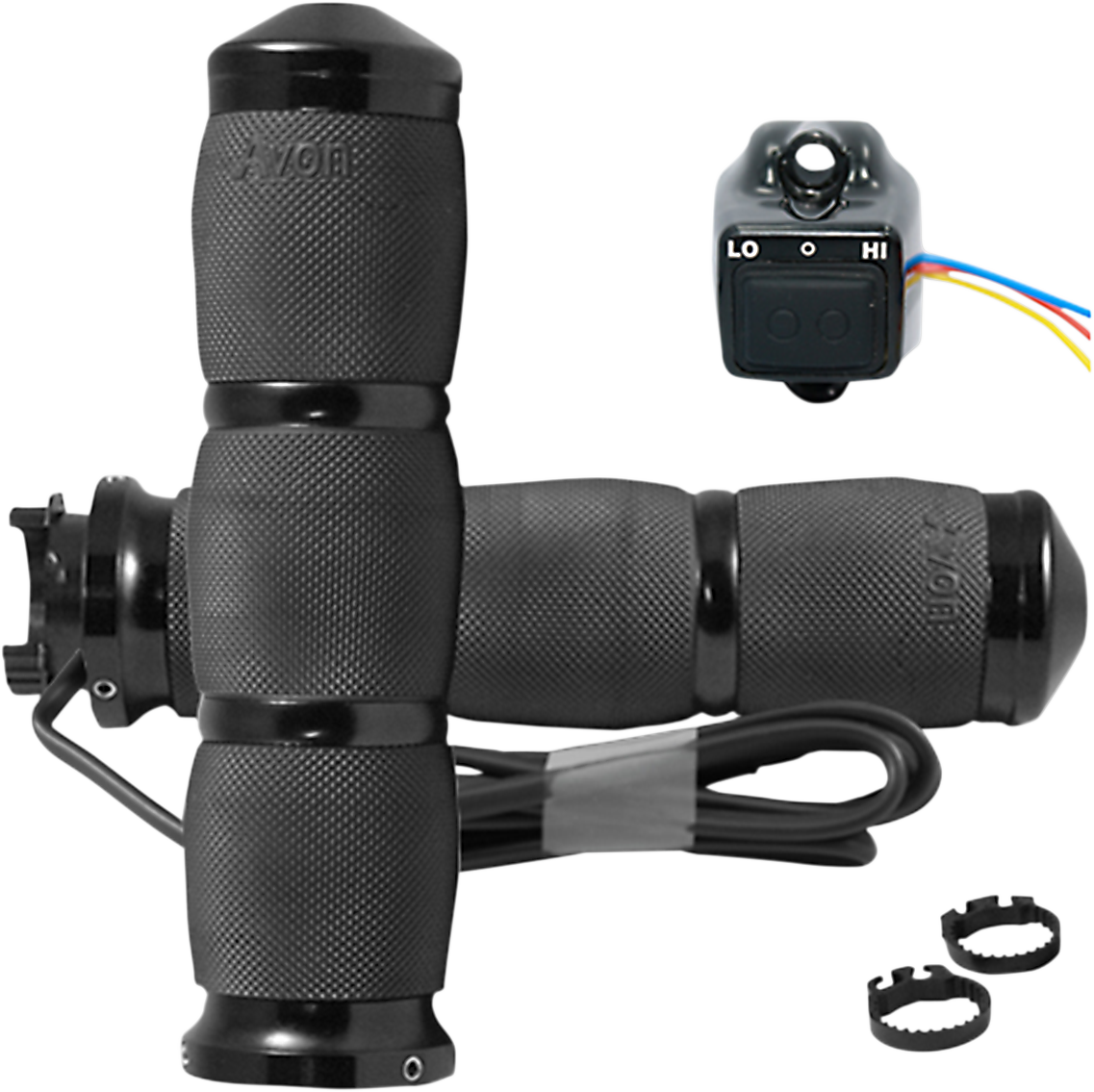 Grips - Heated - Air Cushion - Metric - Black