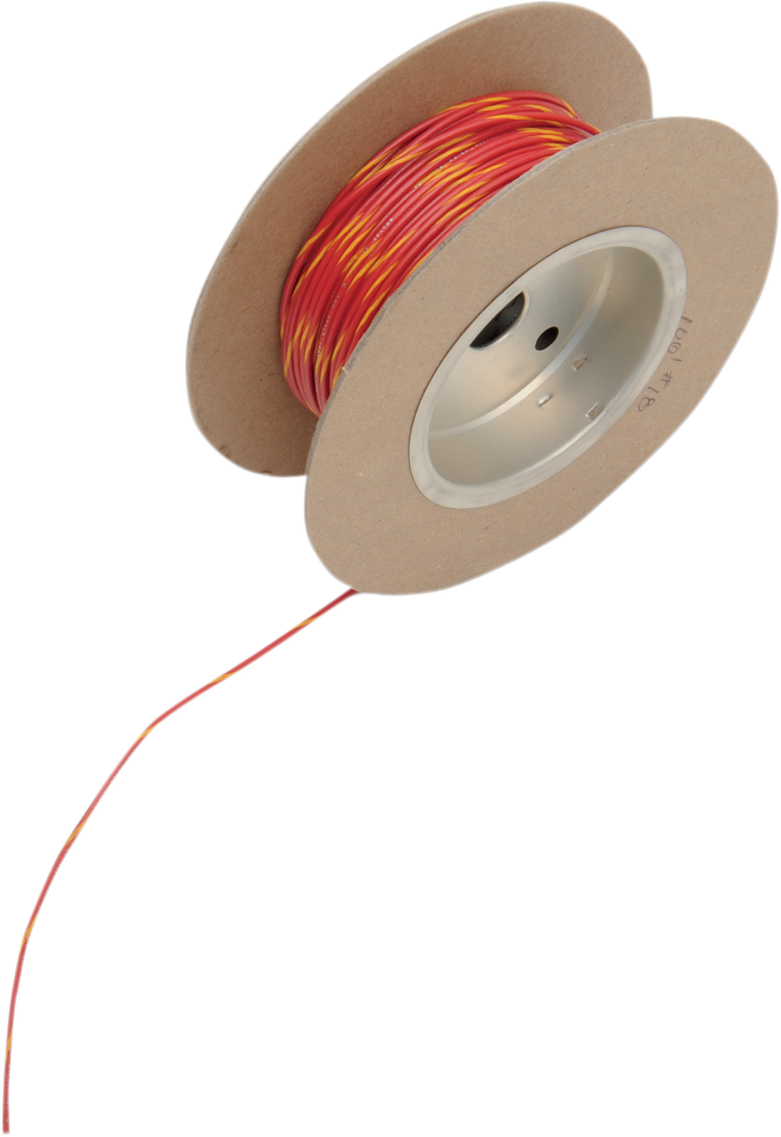 100' Wire Spool - 18 Gauge - Red/Yellow