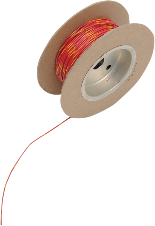 100' Wire Spool - 18 Gauge - Red/Yellow