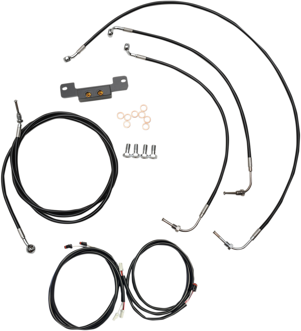 Cable Kit - 18" - 20" Ape Hanger Handlebars - Black