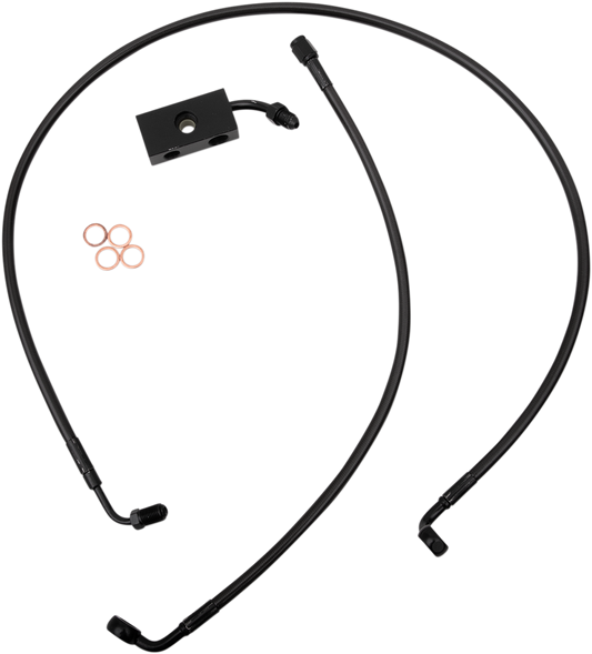 Brake Lines - 18" - 20" Ape Hanger Handlebars - Midnight