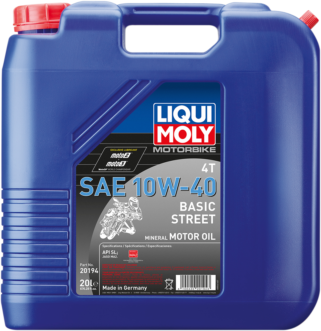 Basic Street 4T Oil - 10W-40 - 20 L