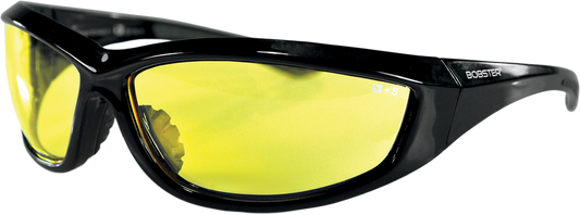 Charger Sunglasses - Gloss Black - Yellow
