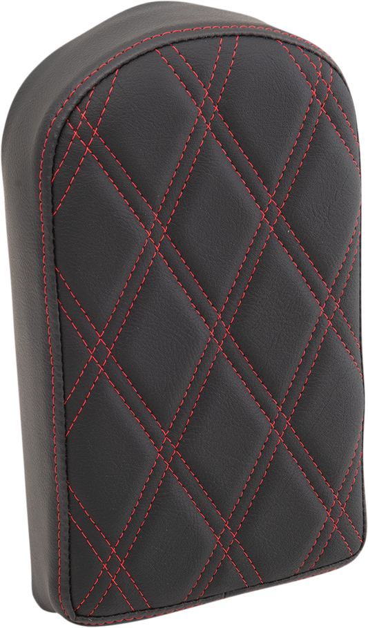 Sissy Bar Pad - Double Diamond - Red - 10"