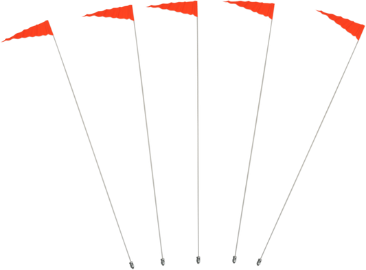Flag and Pole - 6' White Pole - 5 Pack