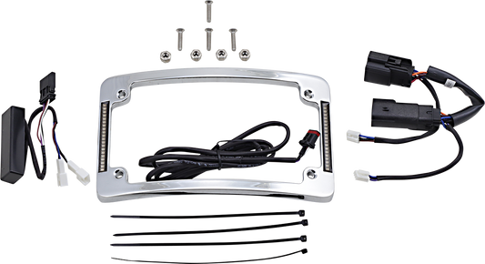 Curved License Plate Frame - Chrome