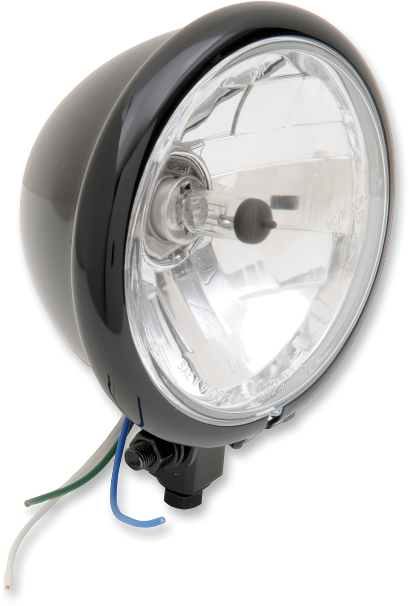 Bottom Mount Springer Headlight - 5-3/4" - Black
