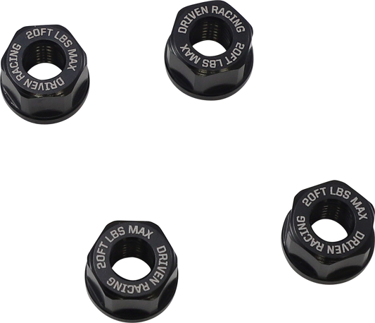 Aluminum Sprocket Nuts - Black - M8 x 1.25