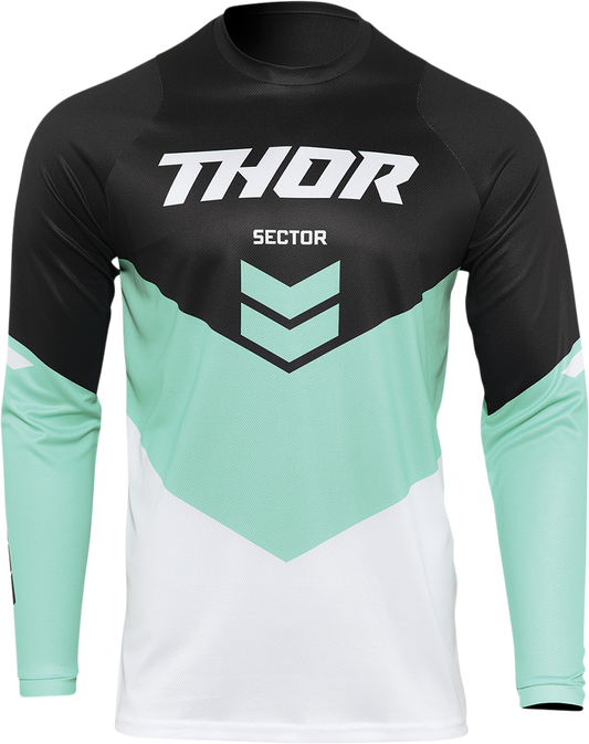 Youth Sector Chevron Jersey - Black/Mint - 2XS