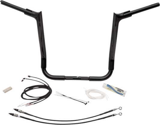 16" Black 1-1/2" Pointed Top Handlebar Kit