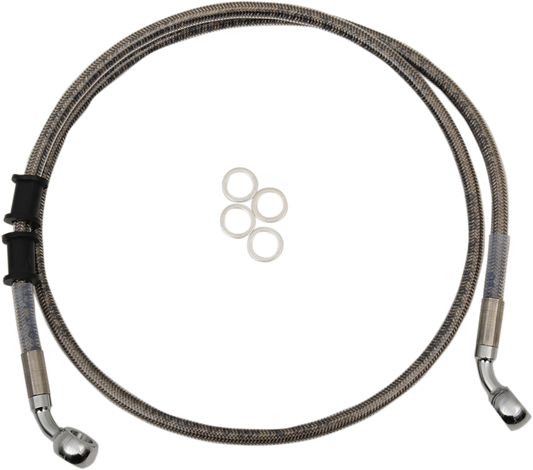 Brake Line - Front - +12" - Stainless Steel - XL