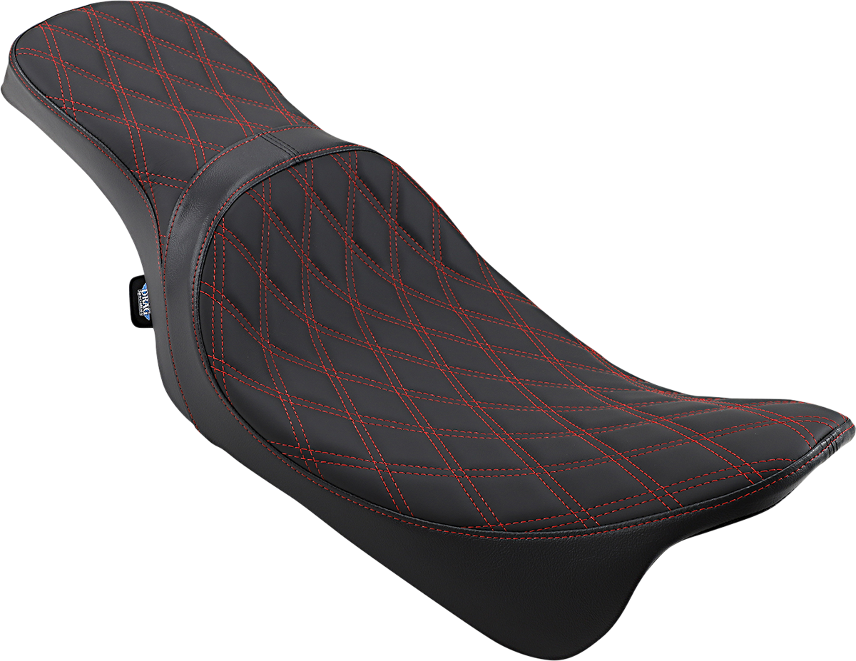 Predator 2-Up Seat - Double DIamond - Red Stitching - Solar Leather