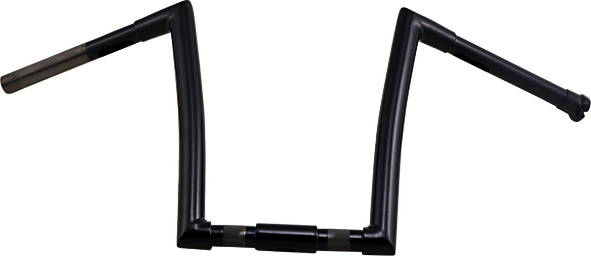 Black 1-1/4" Springer Style Strip Handlebar With 12" Rise