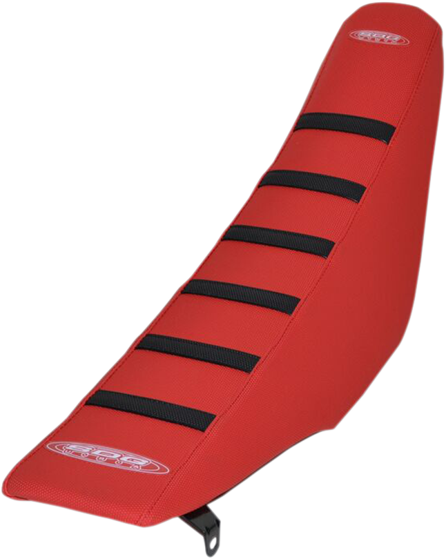 6-Ribbed Seat Cover - Red/Black - CRF450