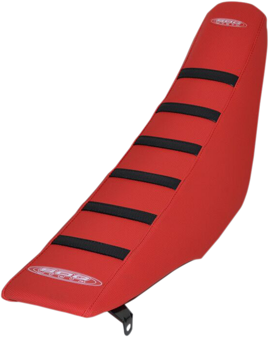 6-Ribbed Seat Cover - Red/Black - CRF450