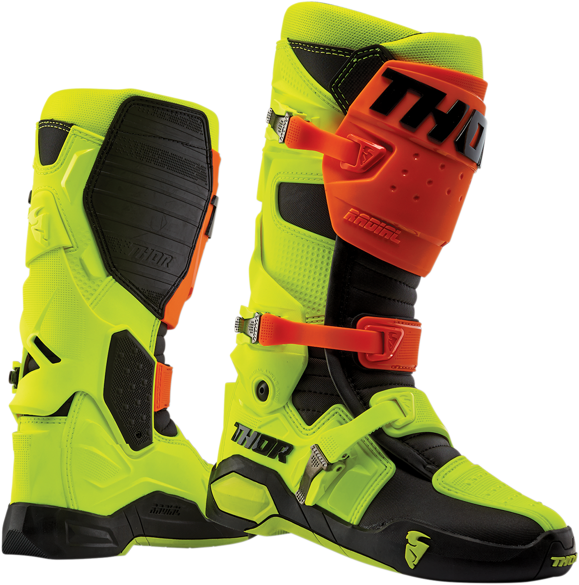 Radial Boots Replacement Outsoles - Black/Yellow Fluorescent - Size 14-15