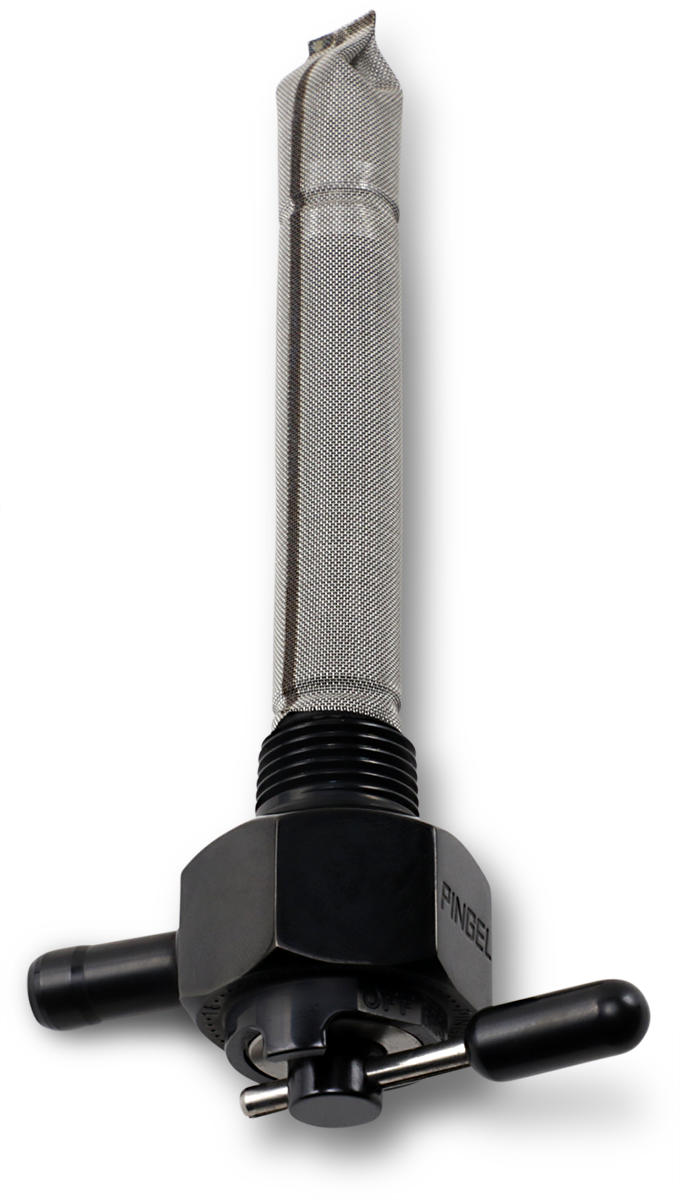 Hex Fuel Valve - Black Chrome - 3/8" NPT