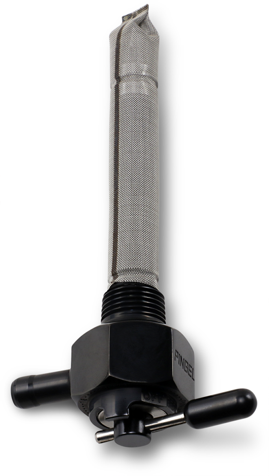 Hex Fuel Valve - Black Chrome - 3/8" NPT