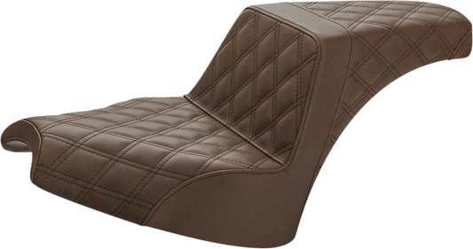 Step Up Seat - Driver/Passenger Lattice Stitch - Brown