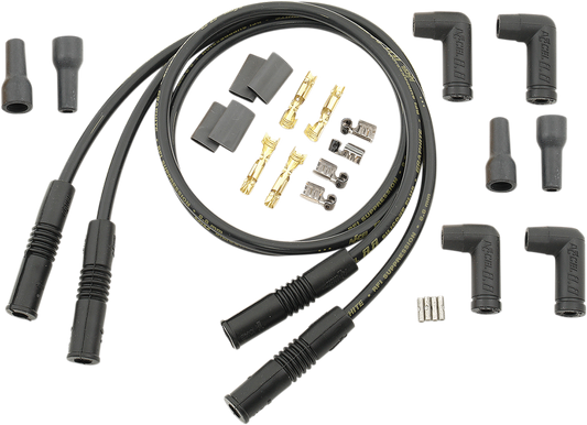 8.8 mm Universal Spark Plug Wires (4) - Variangle - Black