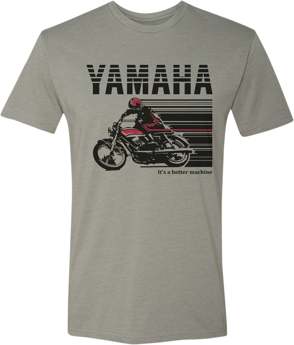 Yamaha Cycle T-Shirt - Stone Gray/Red - Large