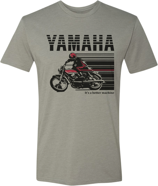 Yamaha Cycle T-Shirt - Stone Gray/Red - Large