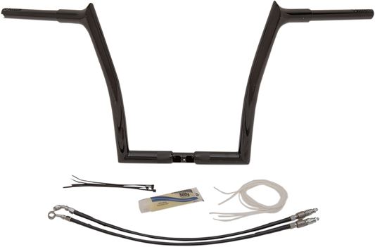 Black 14" Pointed Top Handlebar Kit795