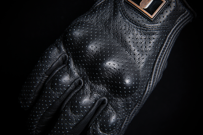 Guantes ICON Perforated Pursuit para mujer - Negro