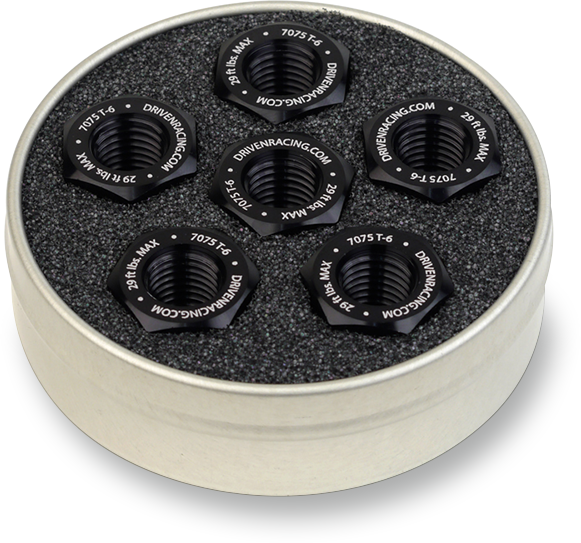 Aluminum Sprocket Nuts - Black - 10 mm x 1.0