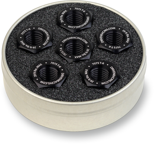 Aluminum Sprocket Nuts - Black - 10 mm x 1.0