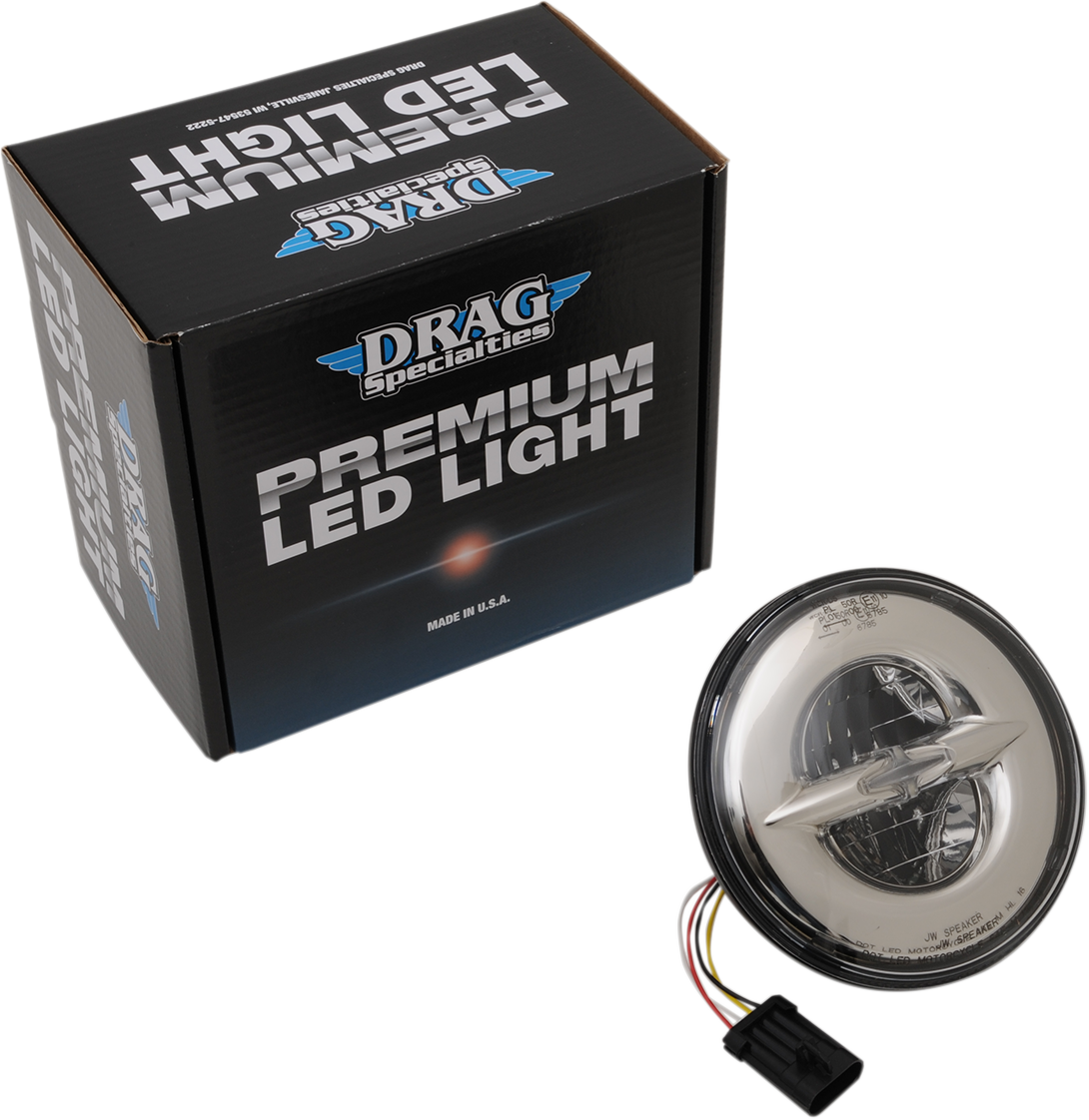 7" Reflector-Style LED Headlamp - 14-20 Dresser - Chrome