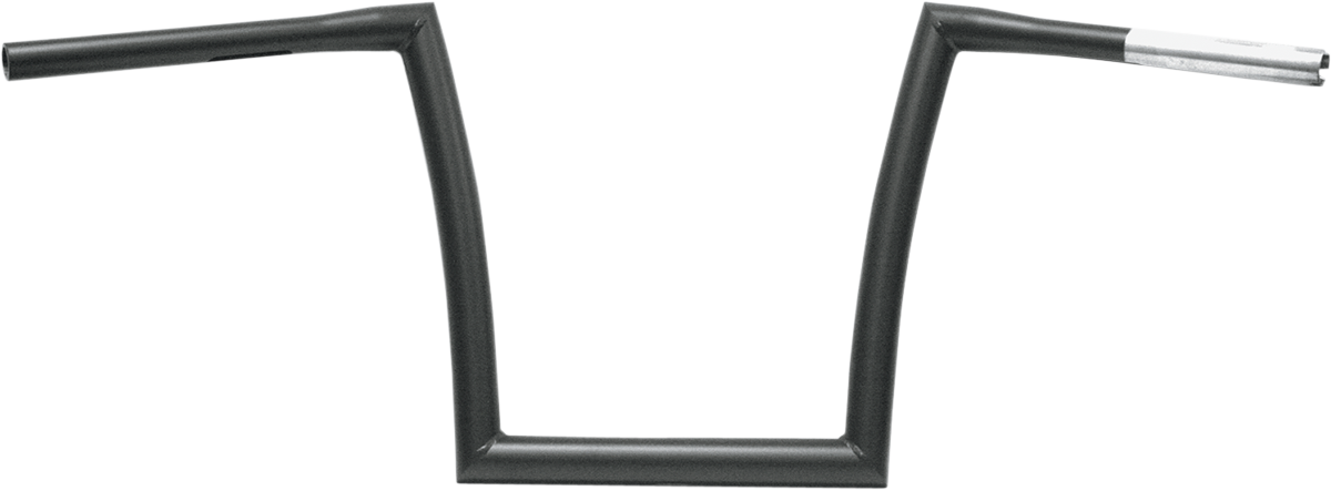 Flat Black 1-1/4" Fat Bobber Strip Handlebar With 12" Rise