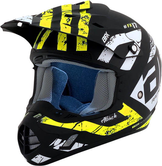FX-17 Helmet - Attack - Matte Black/Hi-Vis Yellow - XL