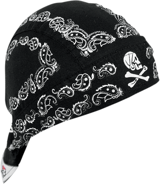 FlydannaÂ® Head Wrap - Black Paisley