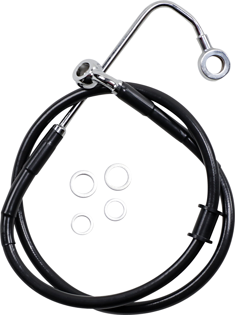 Brake Line - +2" - Black - '15-'17 Softail