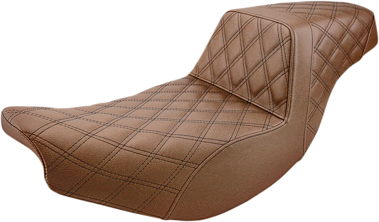 Step Up Seat - Lattice Stitched - Brown