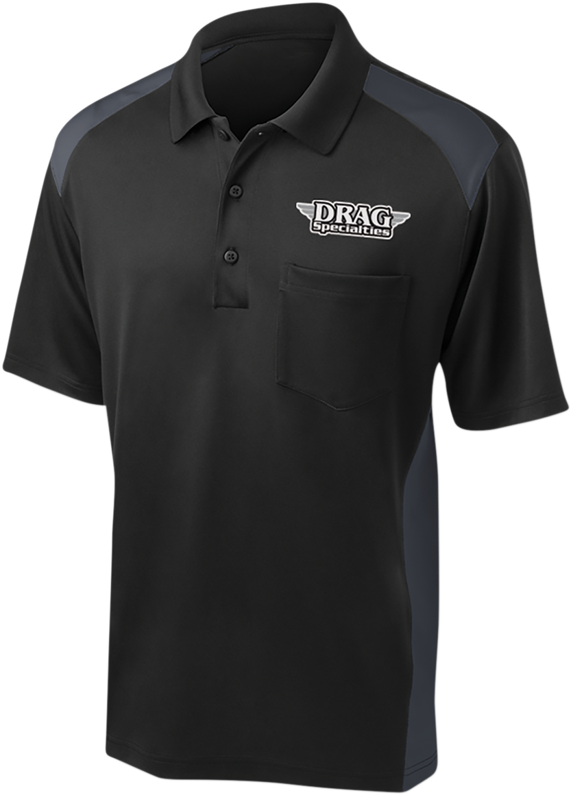 Drag Specialties Polo Shirt - Black/Charcoal - 2XL