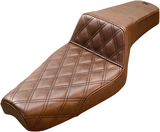 Step Up Seat - Lattice Stitched - Brown - XL with 4.5 Gallon Tanks