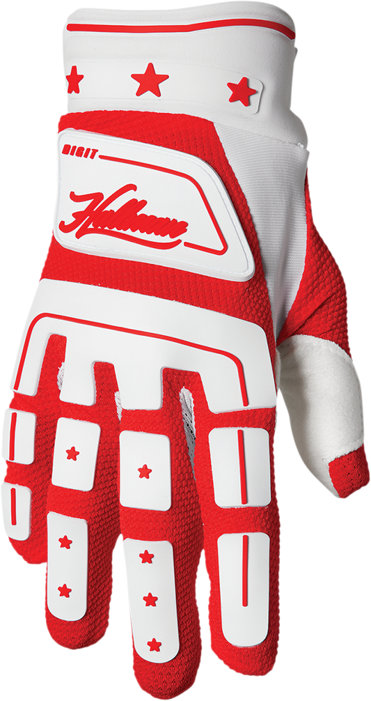 Hallman Digit Gloves - White/Red - Medium