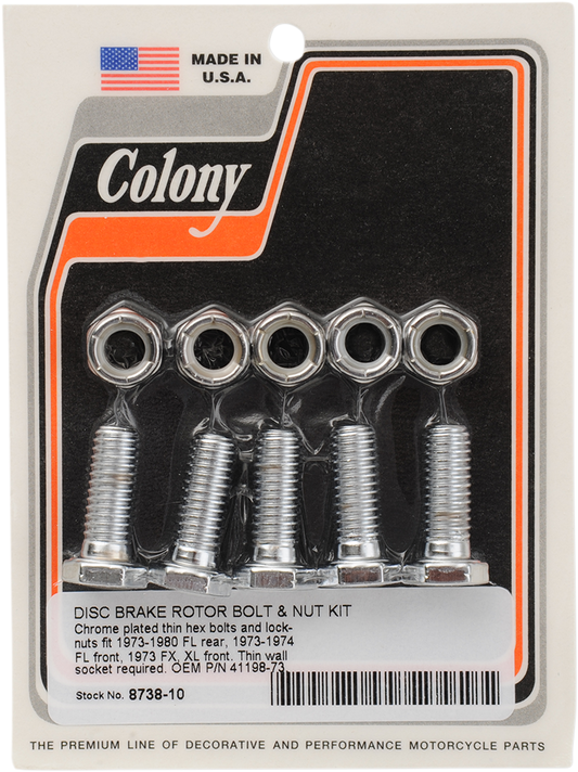 Front/Rear Rotor Bolts - '73-'80 FL